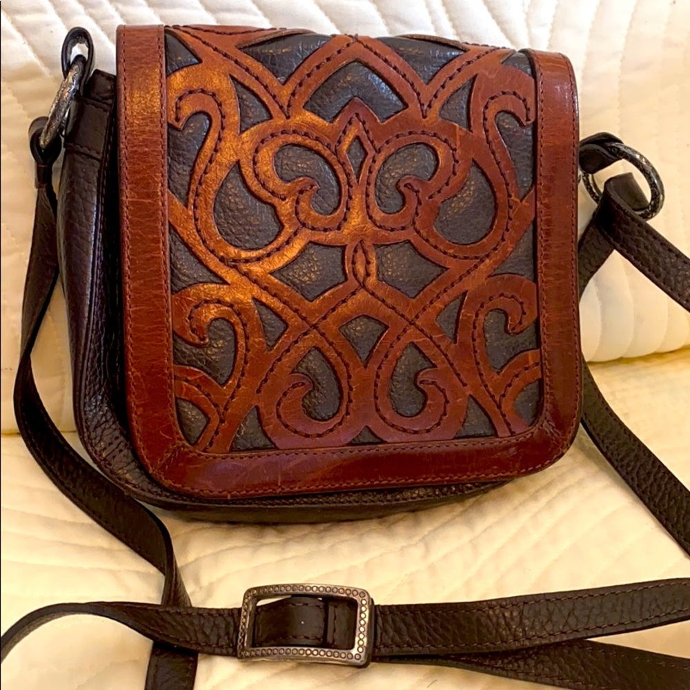 Black and Brown Leather Purse